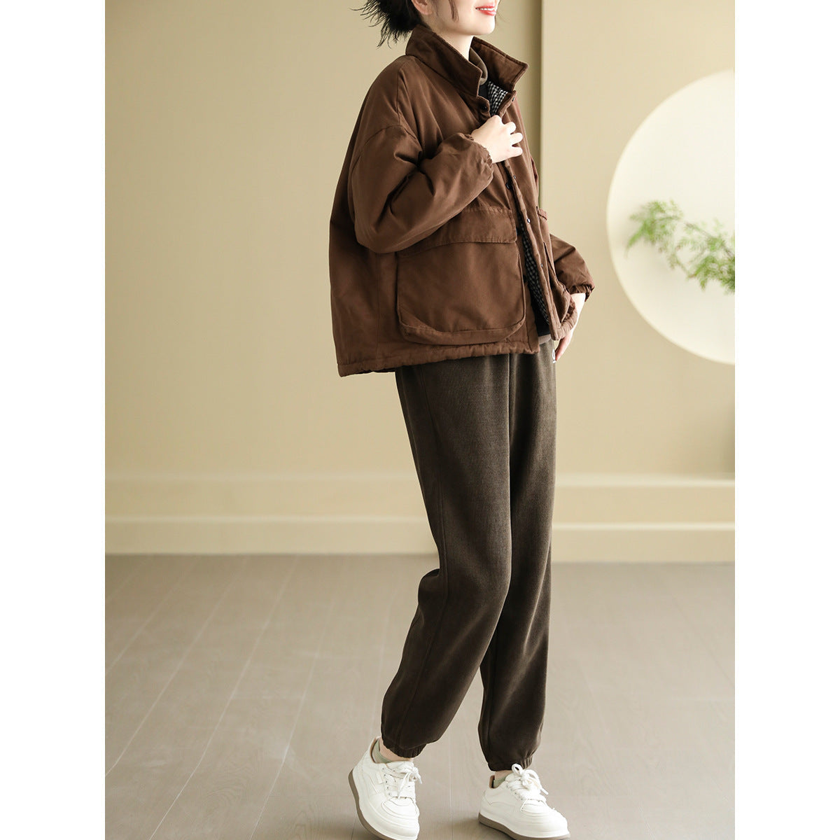 Women’s Thickening Plus Size-pocket Loose And Warm Cotton-padded Jacket