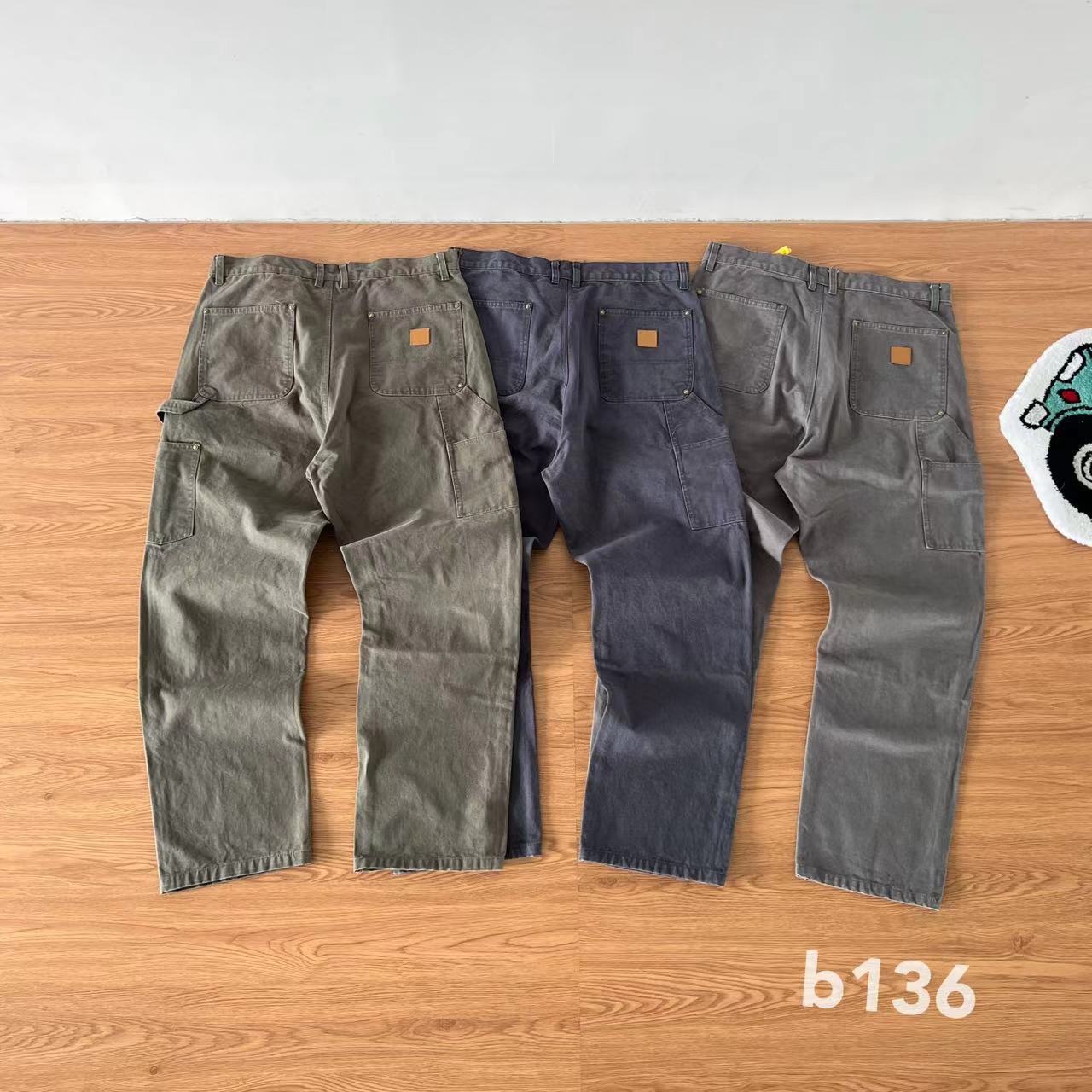 American Casual Heavy Multi-functional Logging Pants Cargo Canvas