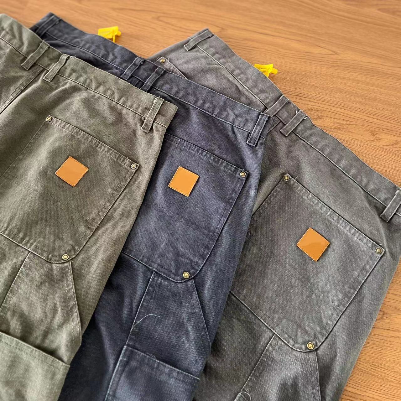 American Casual Heavy Multi-functional Logging Pants Cargo Canvas