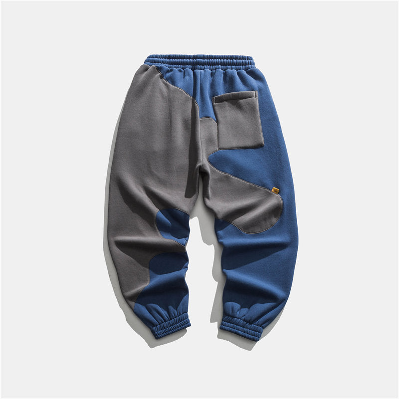 Men’s Casual Pants Japanese Street Contrast Stitching