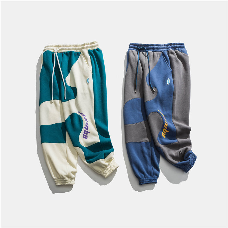 Men’s Casual Pants Japanese Street Contrast Stitching