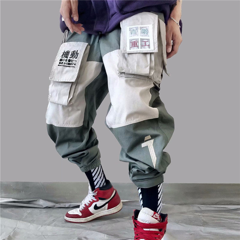 Jiye Heavy Industry Summer Thin Multi-pocket Overalls Men - Green / XL