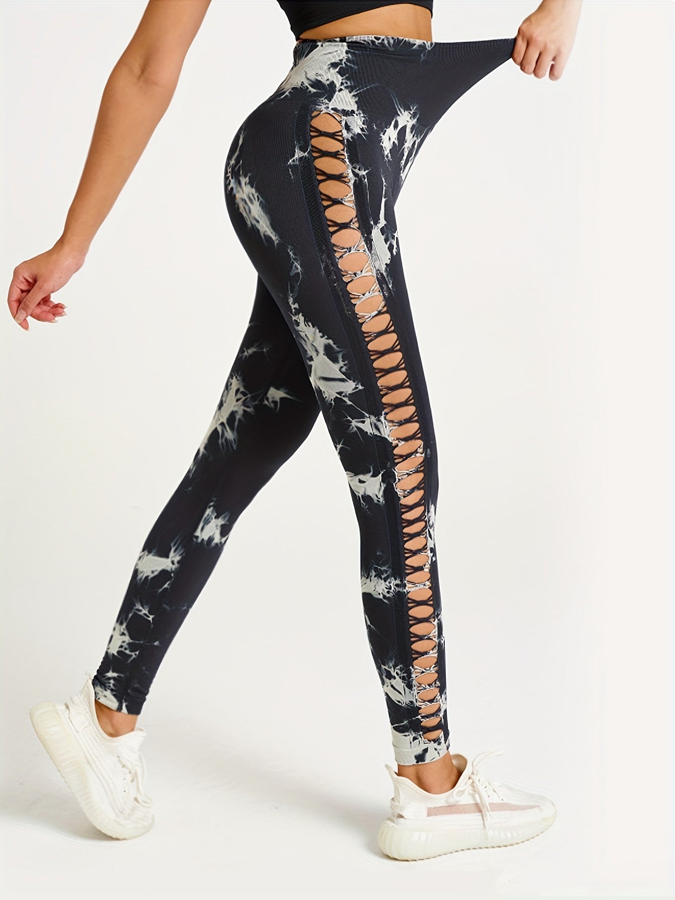 Juicy Peach Butt Lift Yoga Pants Womens Tie Dye Leggings - 5