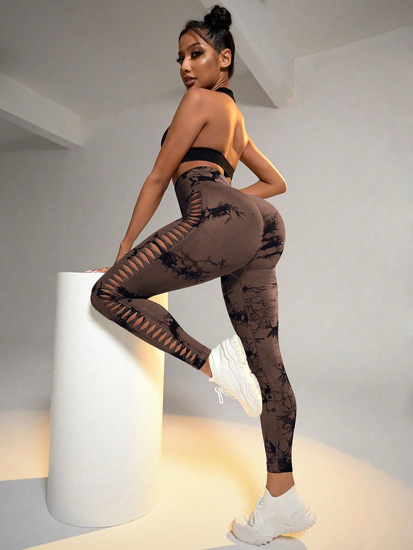 Juicy Peach Butt Lift Yoga Pants Womens Tie Dye Leggings - 5