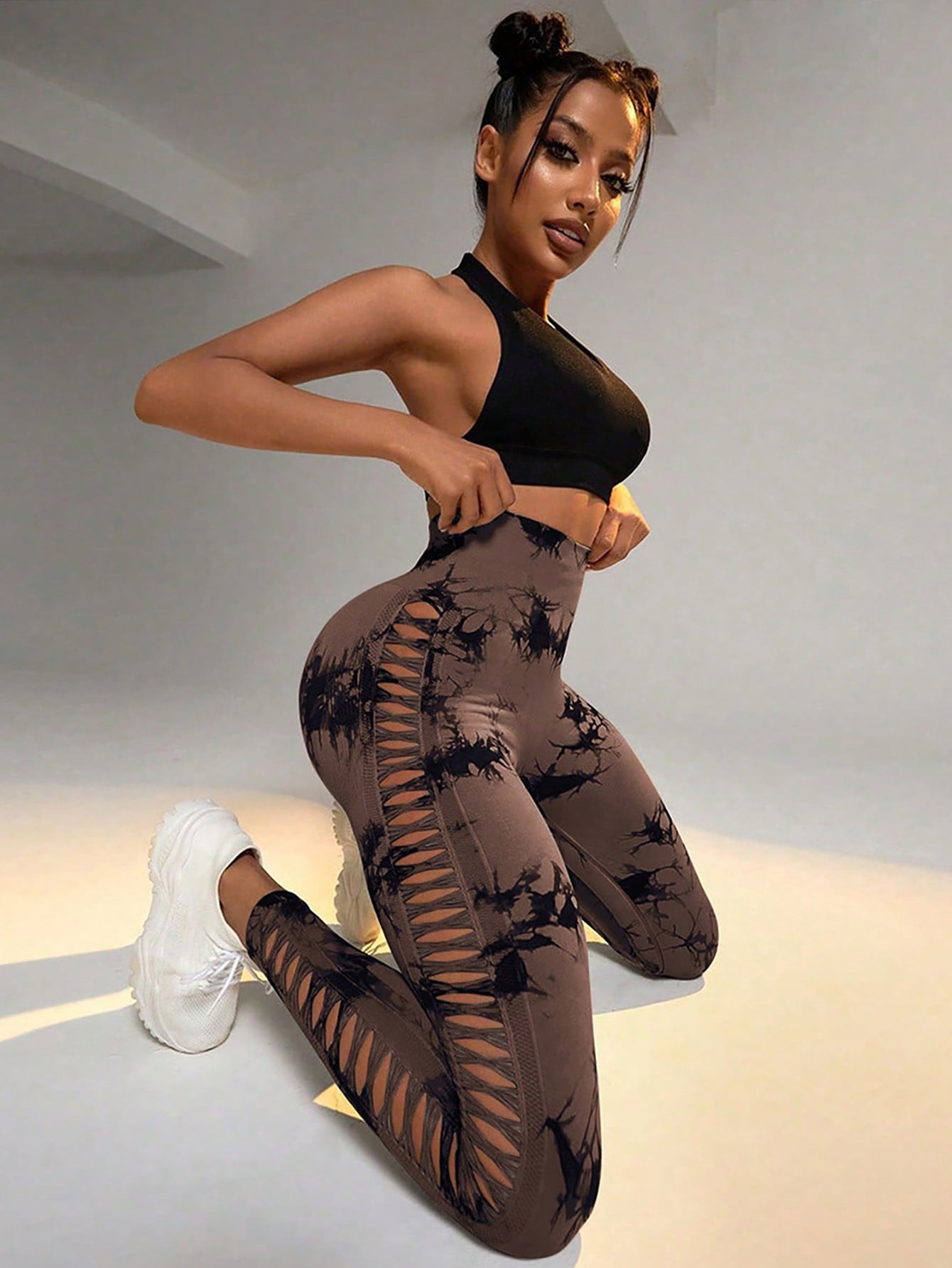 Juicy Peach Butt Lift Yoga Pants Womens Tie Dye Leggings - 5