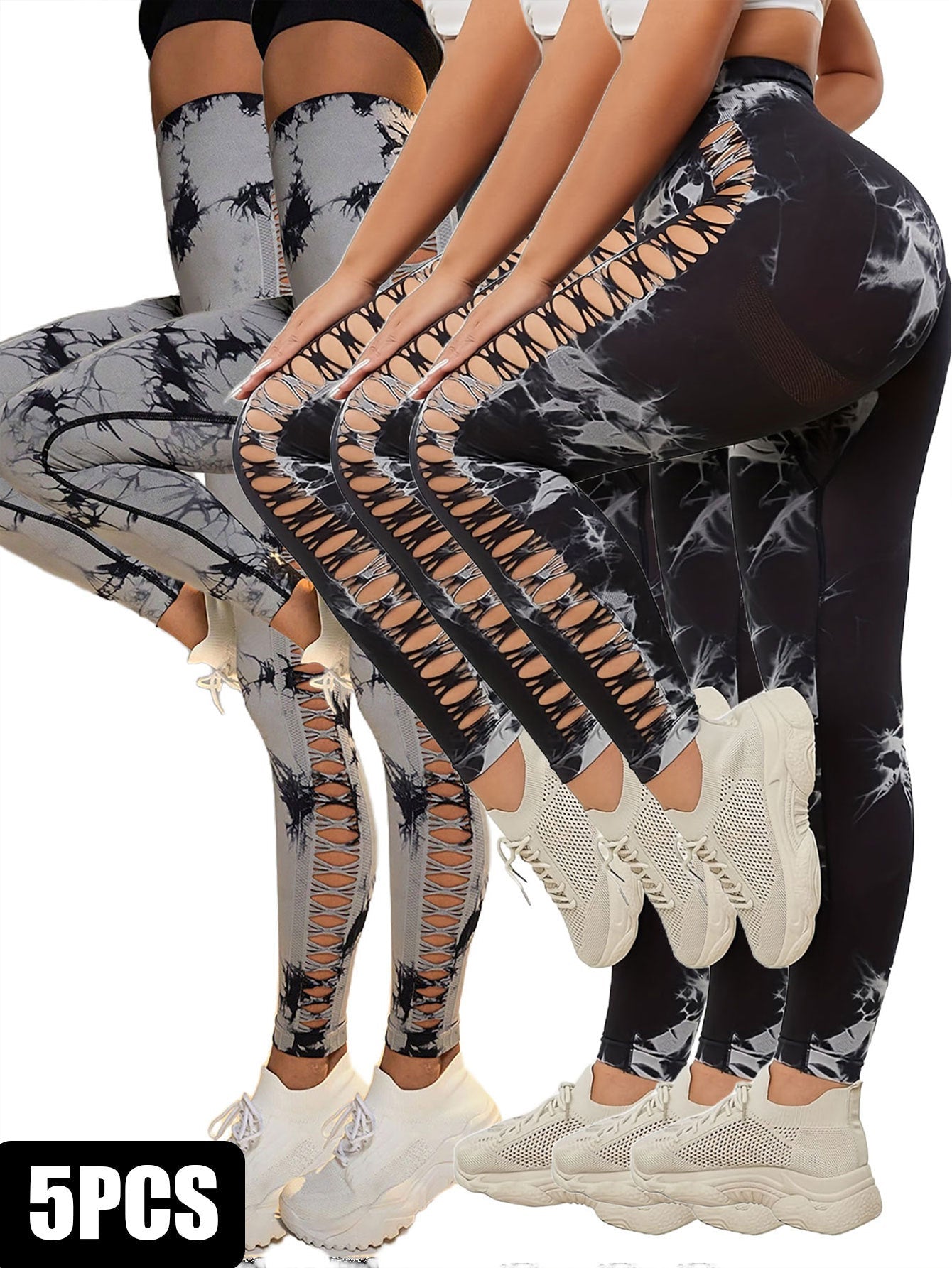 Juicy Peach Butt Lift Yoga Pants Womens Tie Dye Leggings - 5
