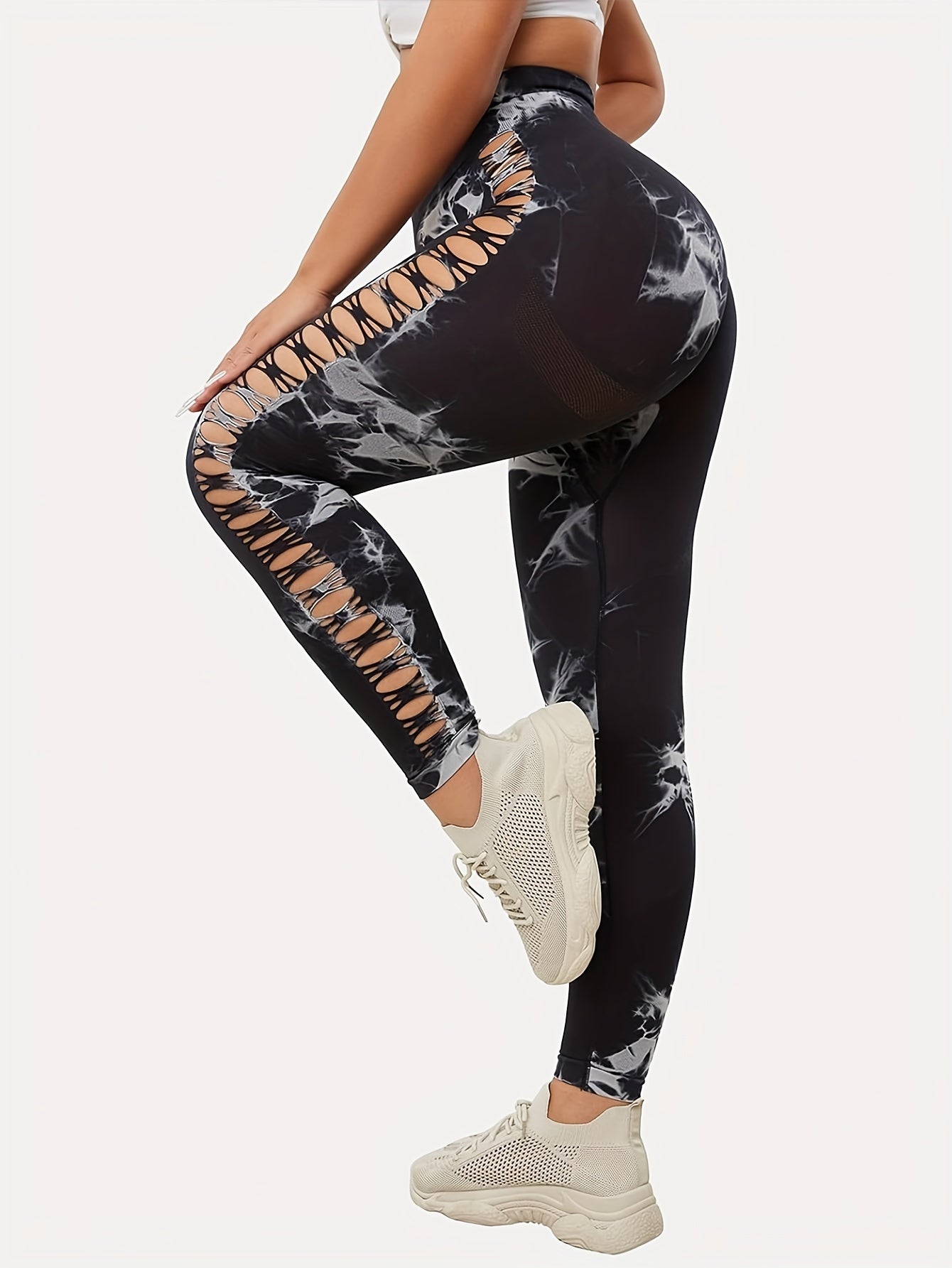 Juicy Peach Butt Lift Yoga Pants Womens Tie Dye Leggings - 5
