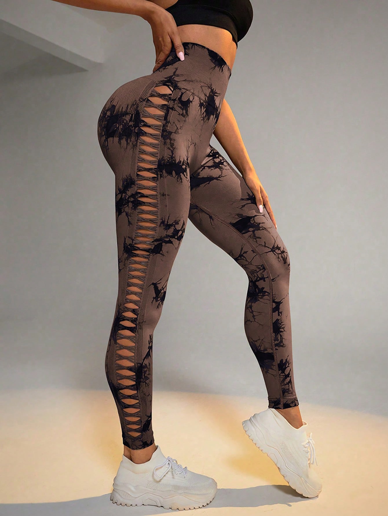 Juicy Peach Butt Lift Yoga Pants Womens Tie Dye Leggings - 5