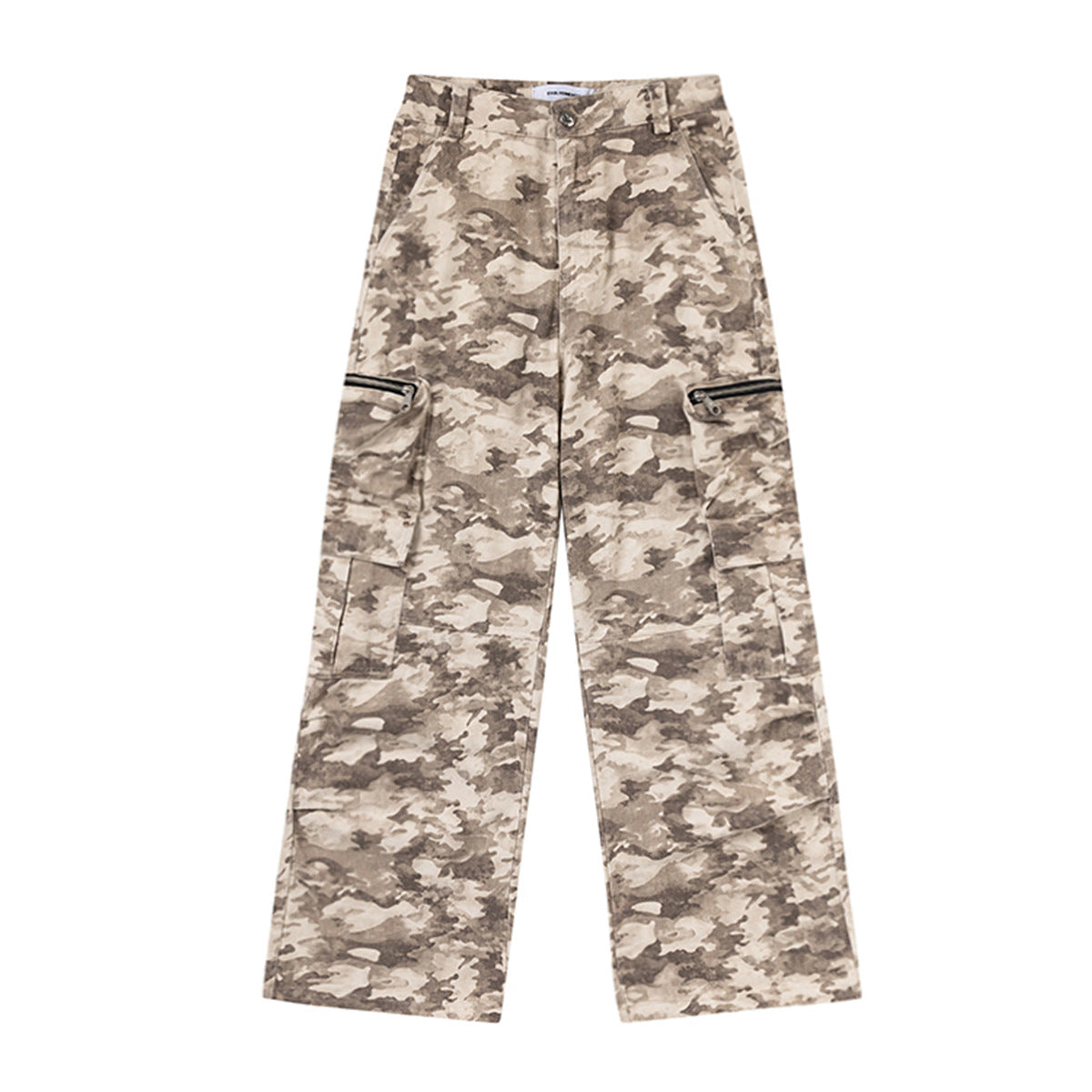 Spring New Retro Desert Camouflage Cargo Pants - Kaki Camouflage / XS