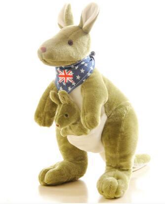 Kangaroo plush toys - Green / 32cm