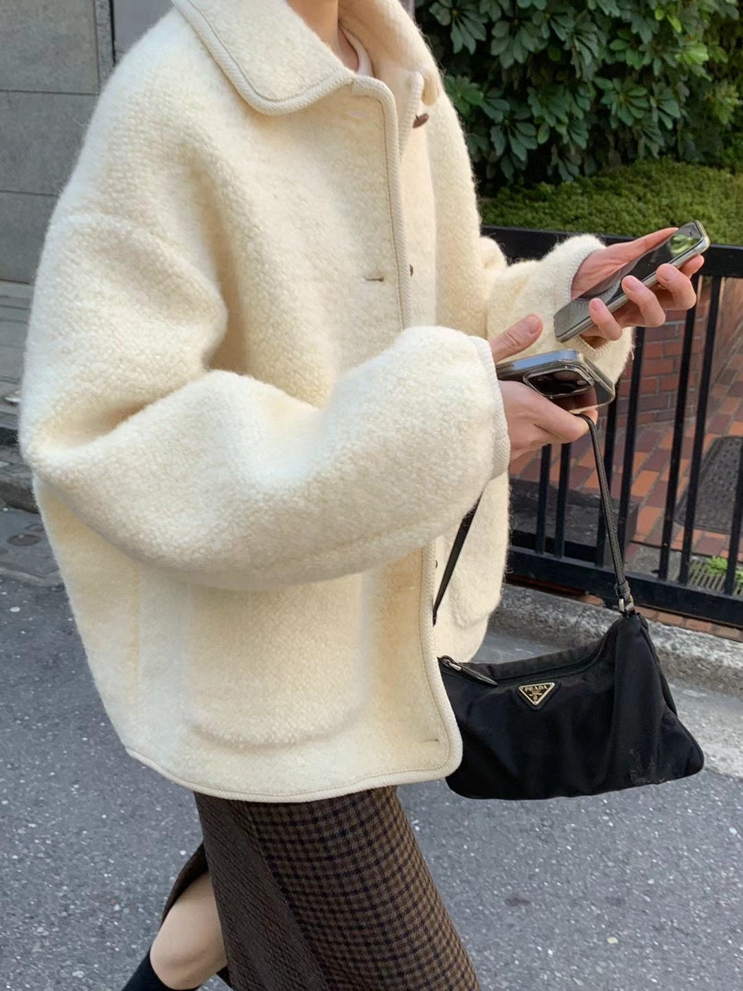 Cute Fashion Winter Coat For Women - Beige / Free Size
