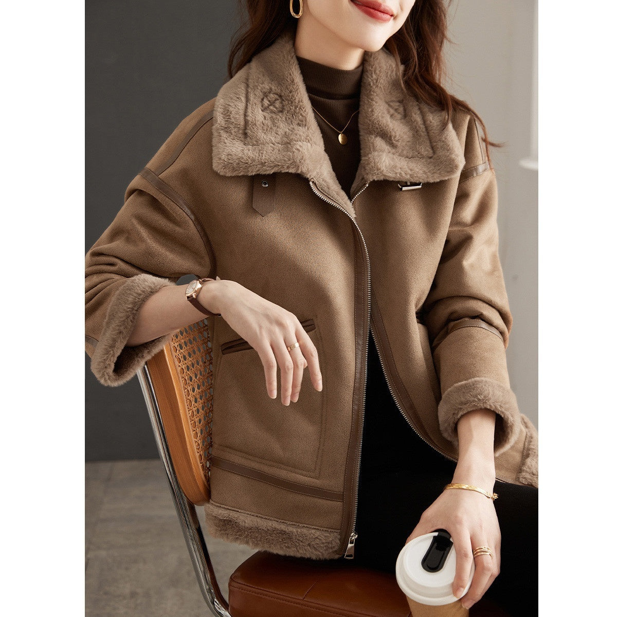 Women’s Casual Loose Motorcycle Style Versatile Top