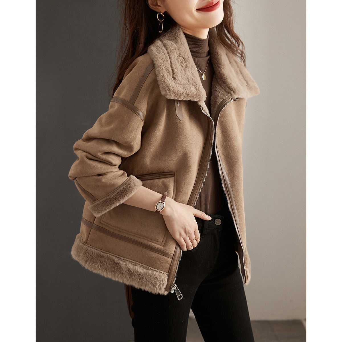 Women’s Casual Loose Motorcycle Style Versatile Top