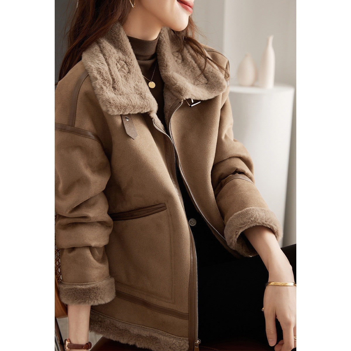 Women’s Casual Loose Motorcycle Style Versatile Top