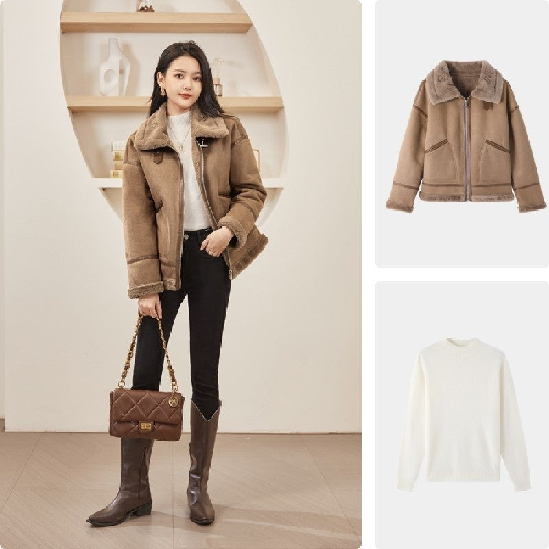 Women’s Casual Loose Motorcycle Style Versatile Top