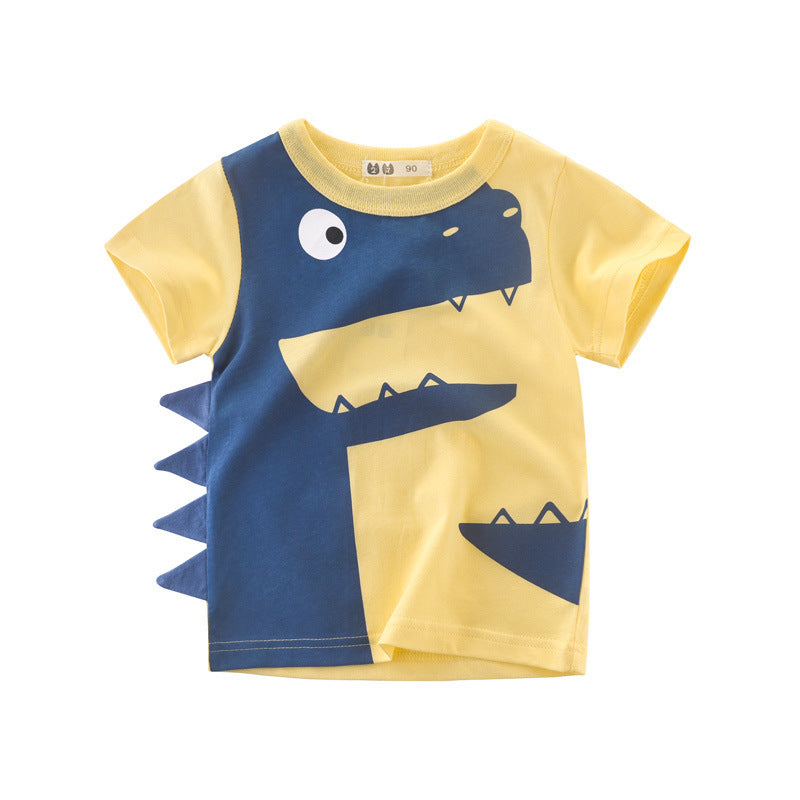 Summer children’s clothing boy T-shirt - Yellow / 100cm
