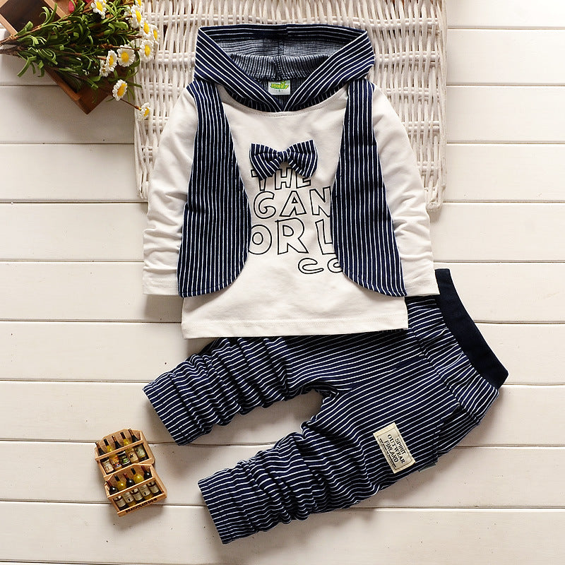 European And American Style Autumn Clothes Foreign Trade Children - Navy / 73cm