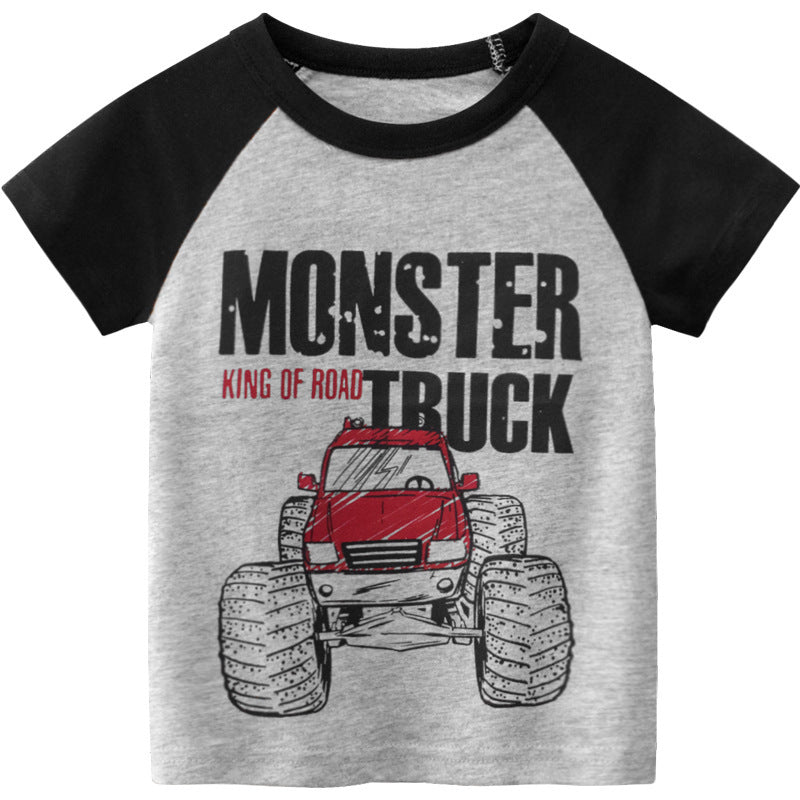 New Boys’ Short Sleeve Tops Wholesale Korean T-shirt Kids Clothes