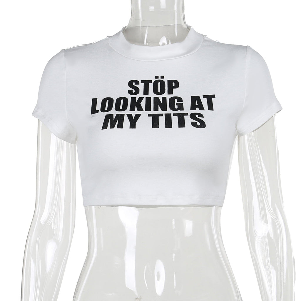 Casual Slim Fit All-match Letters Printed Minicoat - White / S