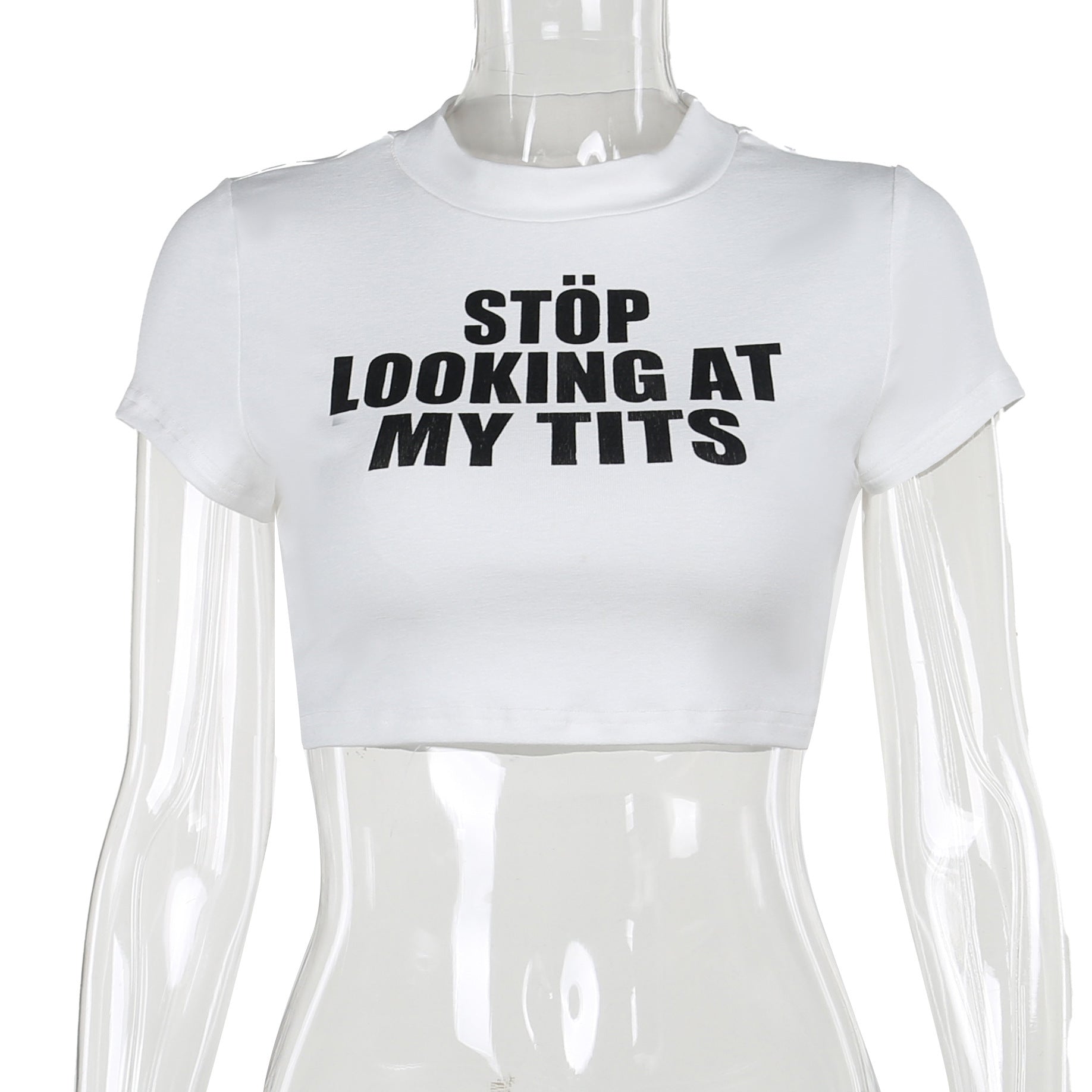 Casual Slim Fit All-match Letters Printed Minicoat - White / S