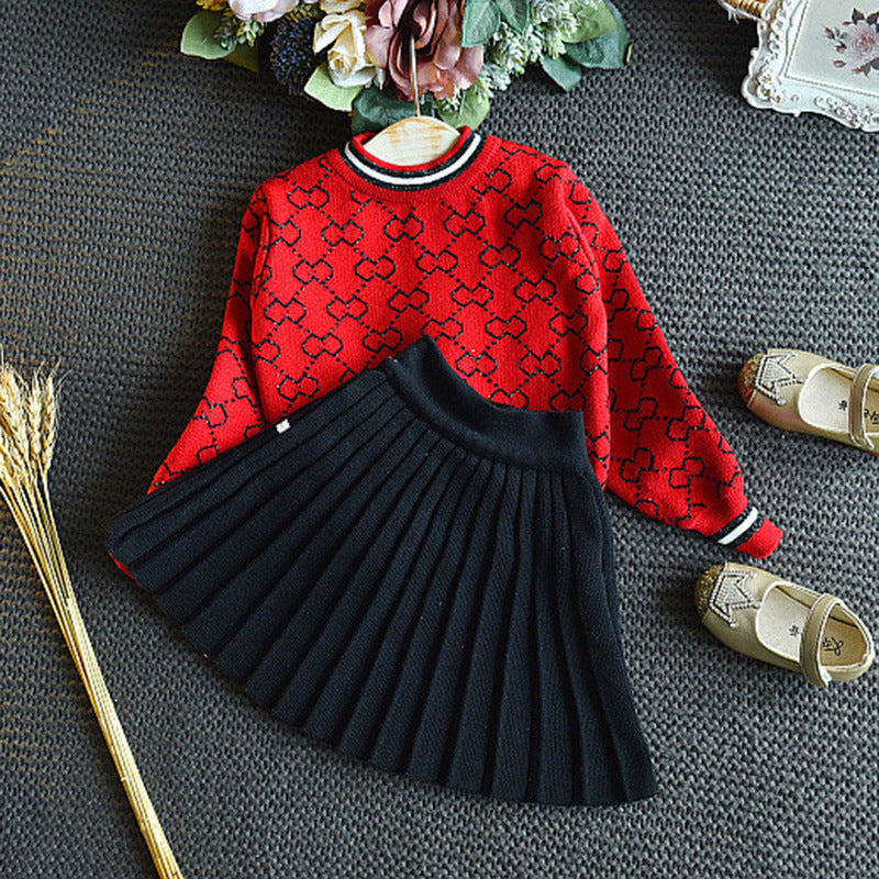 Girls’ Suit All-match Sweater Knit Sweater