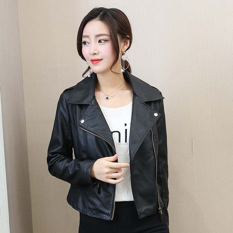 Women’s Leather Coat Women’s Short Korean Style
