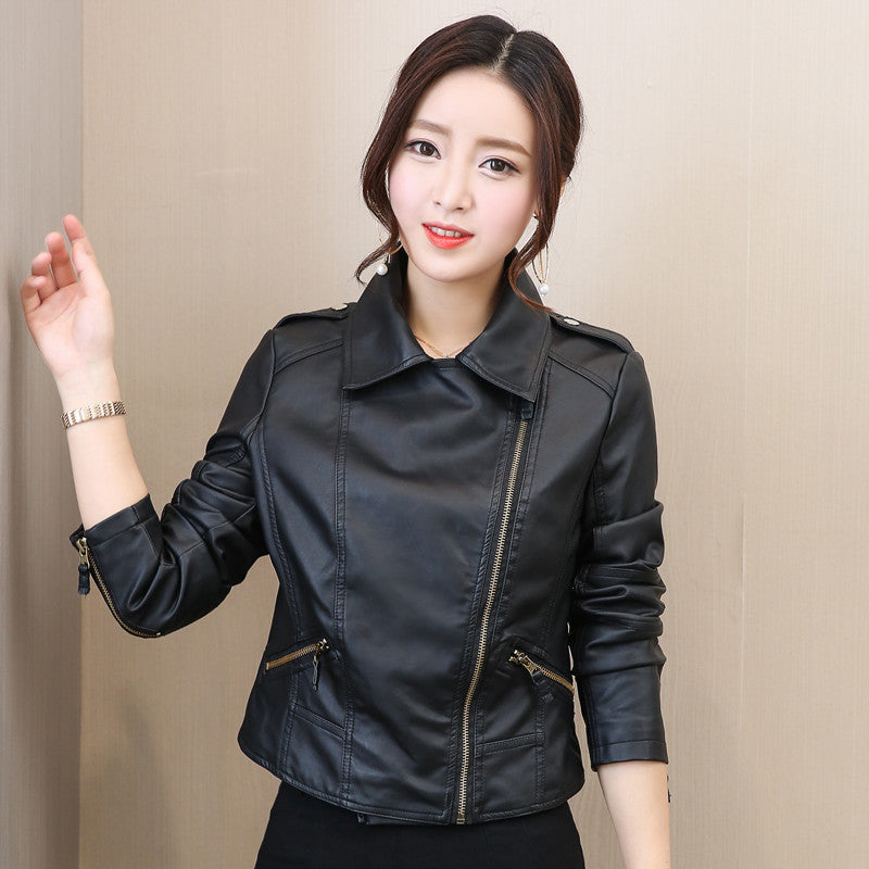 Women’s Leather Coat Women’s Short Korean Style