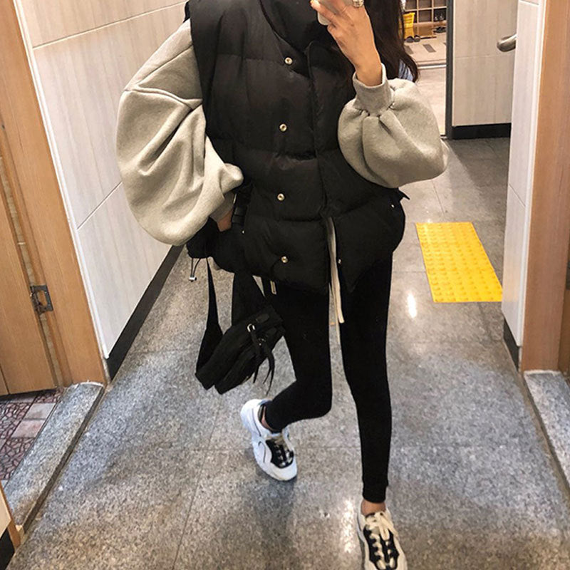 Women’s Korean Style Lazy Style All-match Down Cotton Bread Coat Vest