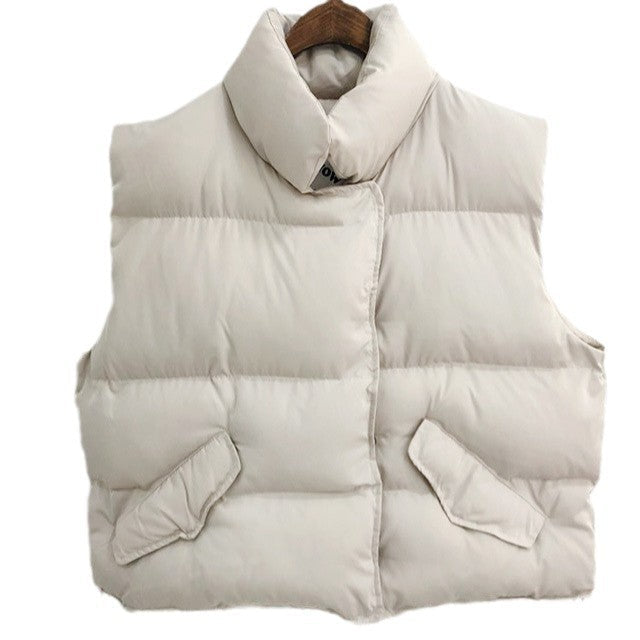 Women’s Korean Style Lazy Style All-match Down Cotton Bread Coat Vest