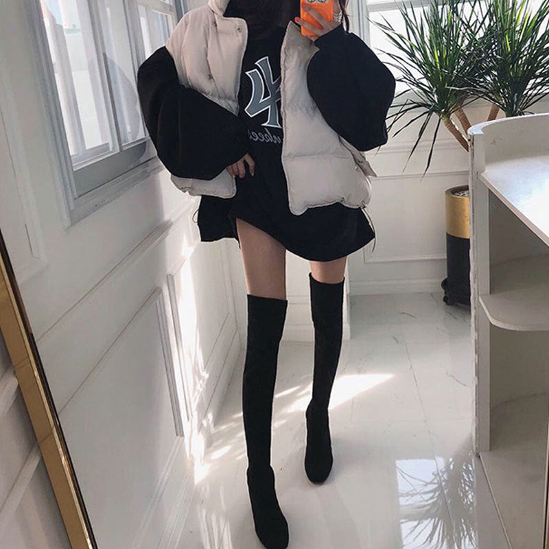 Women’s Korean Style Lazy Style All-match Down Cotton Bread Coat Vest