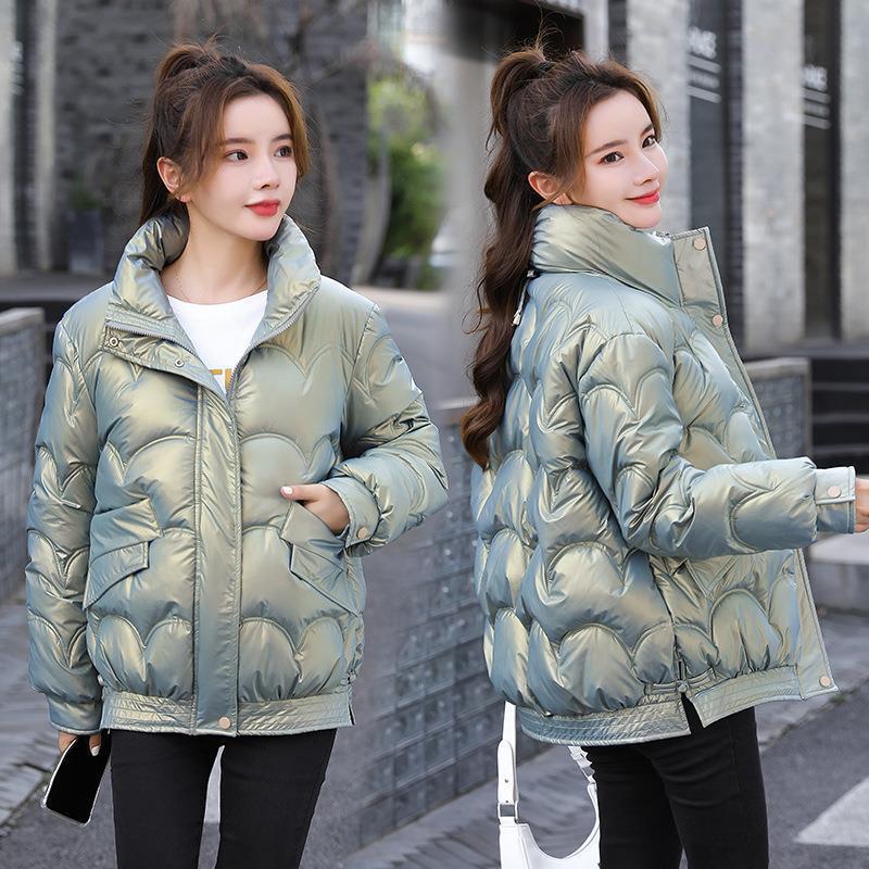 Women’s Cotton-padded Coat Korean Style Quilted Jacket Stand Collar Cotton-padded Jacket