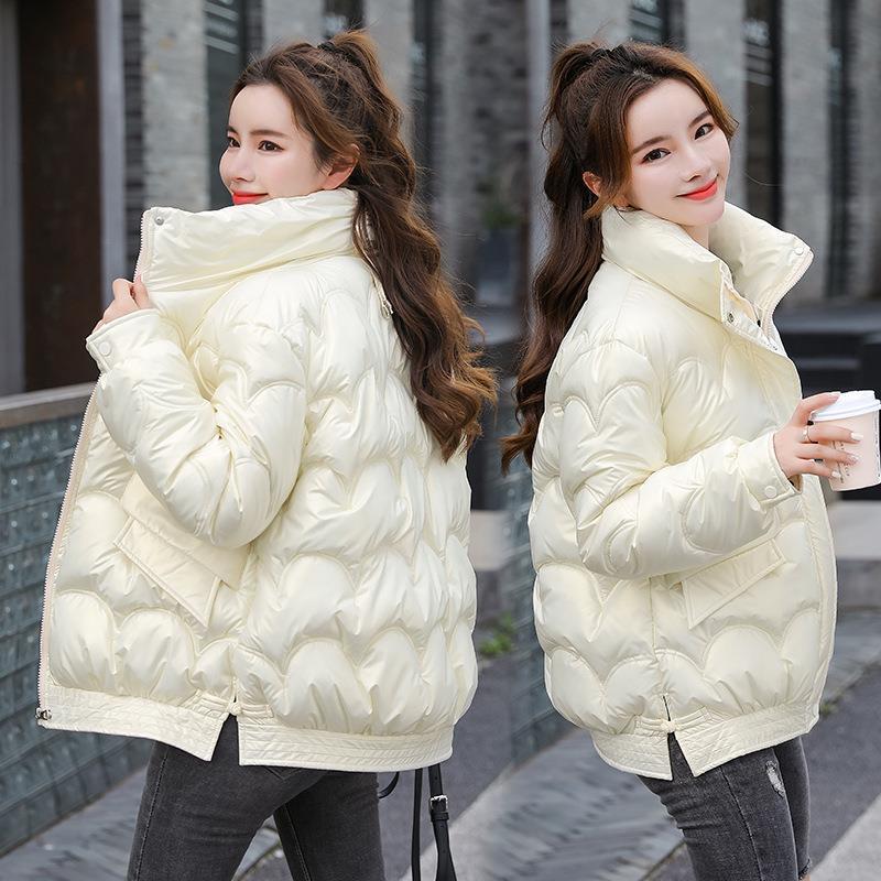Women’s Cotton-padded Coat Korean Style Quilted Jacket Stand Collar Cotton-padded Jacket