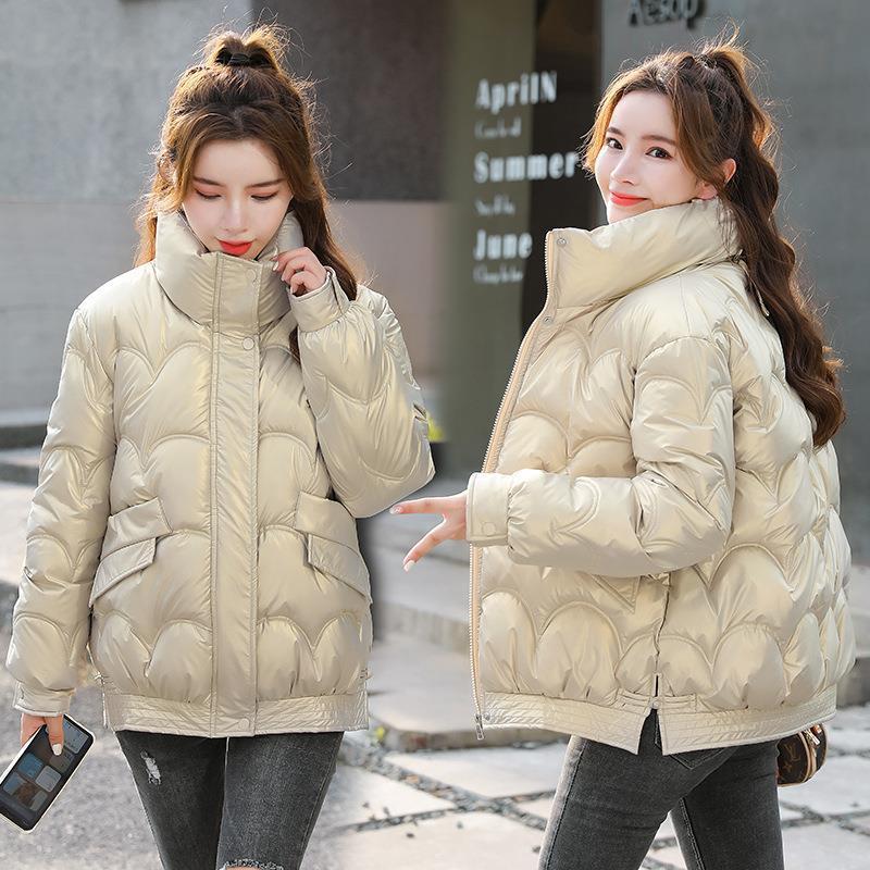 Women’s Cotton-padded Coat Korean Style Quilted Jacket Stand Collar Cotton-padded Jacket