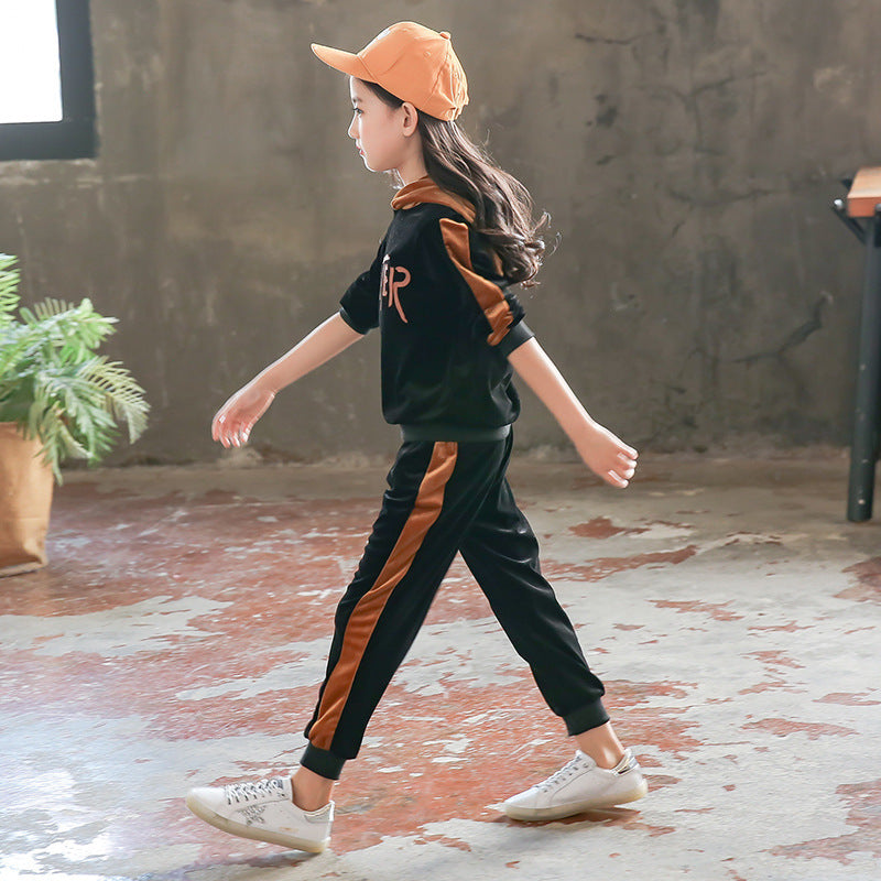 Jogging Fille Sport - Orange / 160cm