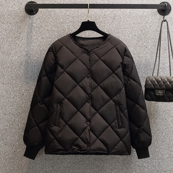 Short Down Jacket Women’s Winter Korean Style Lightweight - Black / S