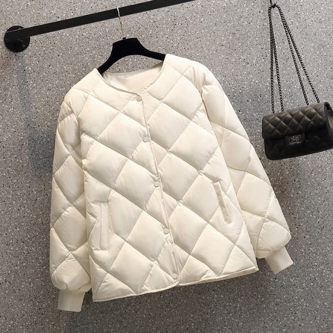 Short Down Jacket Women’s Winter Korean Style Lightweight - White / S