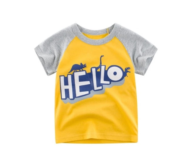 Children’s Wear Summer New Korean Children’s Boys Cotton T-shirt Men’s Treasure In Children’s Short Sleeves - 14style