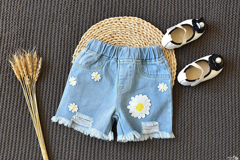Girls two-piece summer children’s clothing girls short-sleeved T-shirt