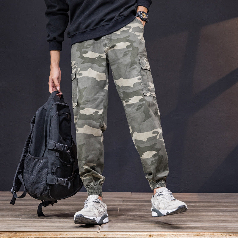 Spring New Camouflage Pants Men’s Korean Version Of The Trend Of Footwear - Camouflage green / 28