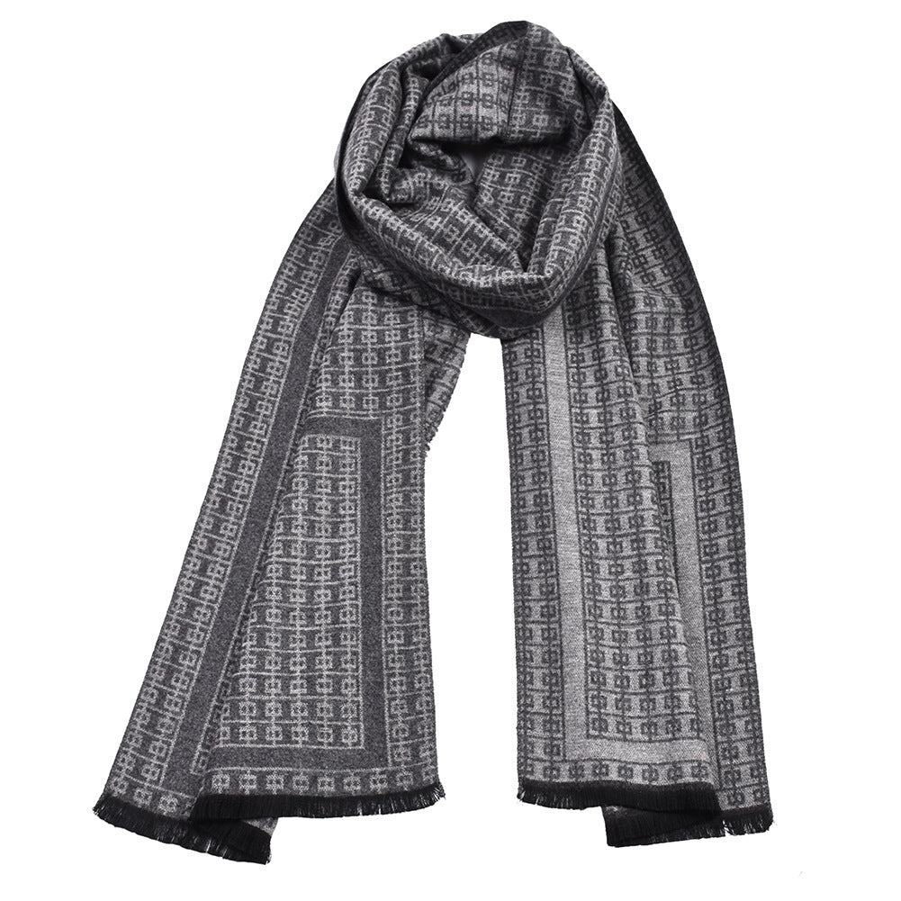 Double-sided Thick Warm Korean Men’s Knitted Scarf