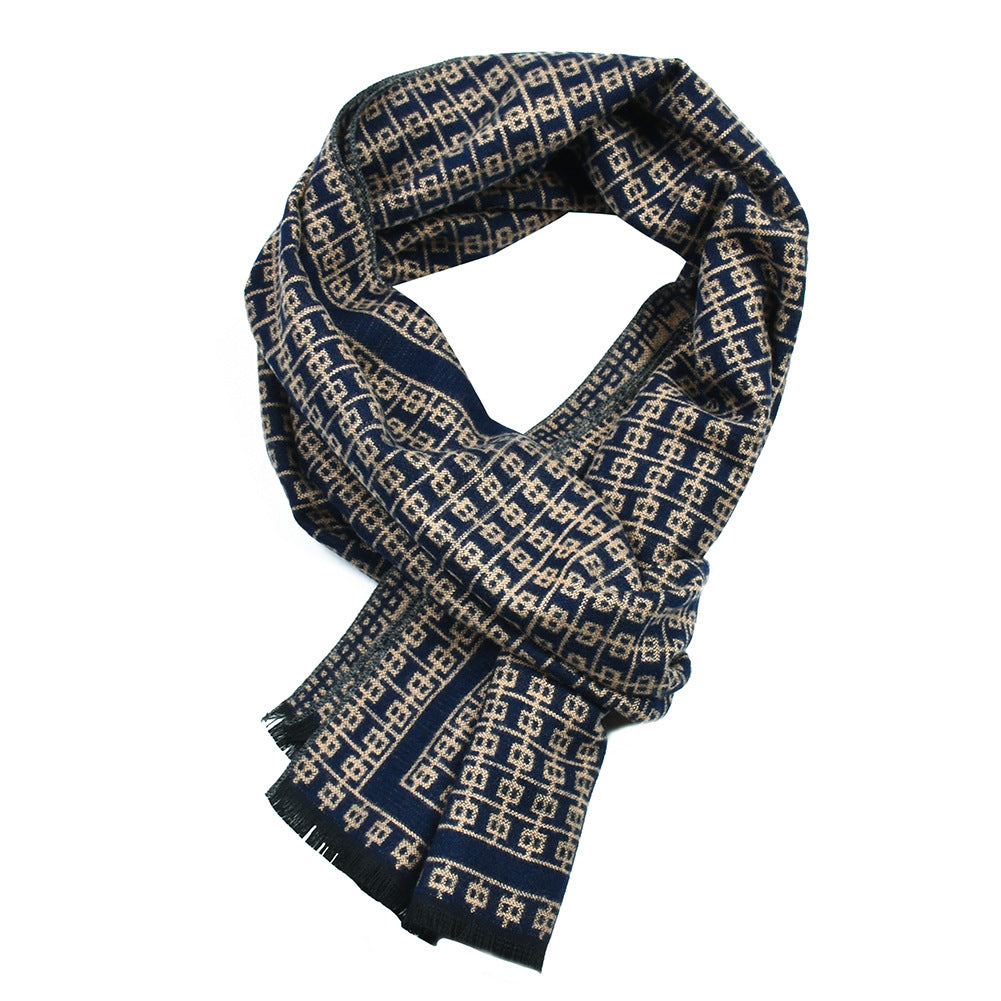 Double-sided Thick Warm Korean Men’s Knitted Scarf