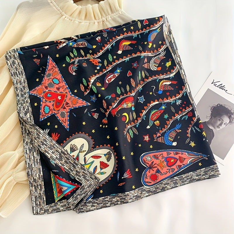 Large Kerchief Women’s Spring And Autumn Fashion Printing - JXB61103 / 90x90cm