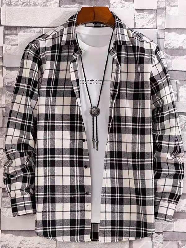 Large Long Sleeved Men’s Casual Shirt - White / S