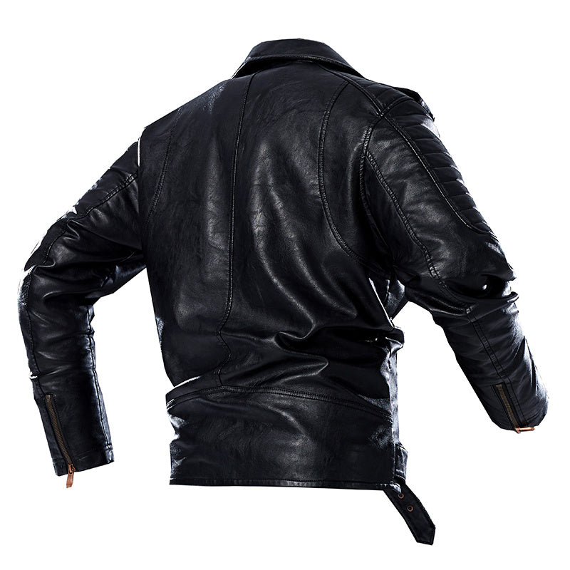 Large Size Men’s Suit Parker Leather Jacket