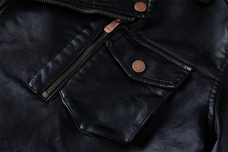Large Size Men’s Suit Parker Leather Jacket