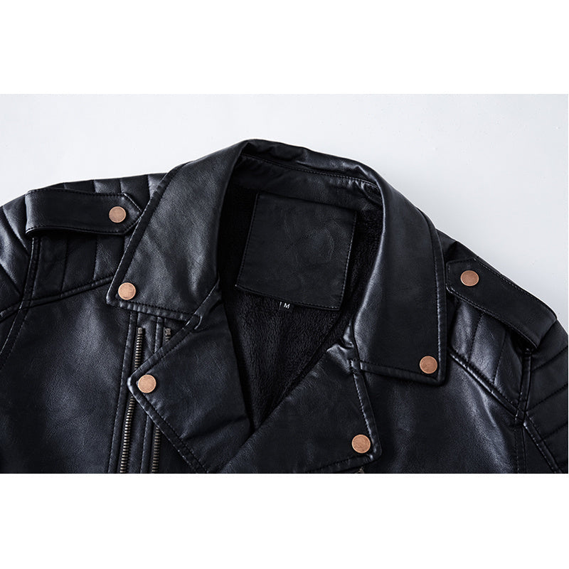 Large Size Men’s Suit Parker Leather Jacket