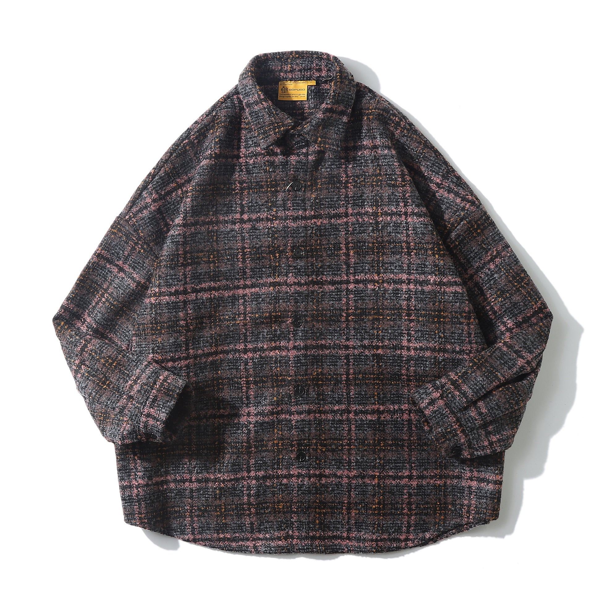 Men’s And Women’s Loose Couple Thick Woolen Shirt - Red / M