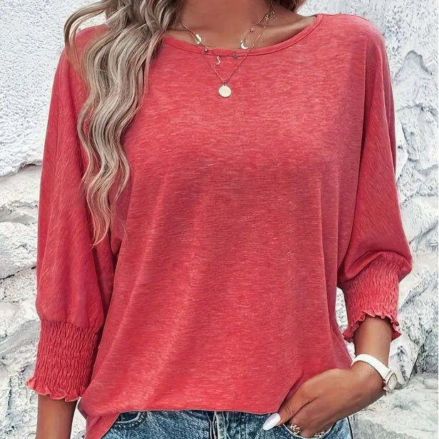 Elegant Women’s Lavender Mid Sleeve T-shirt