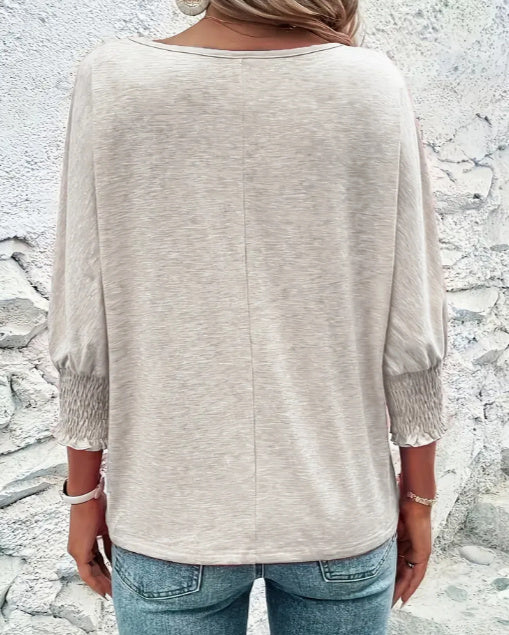 Elegant Women’s Lavender Mid Sleeve T-shirt