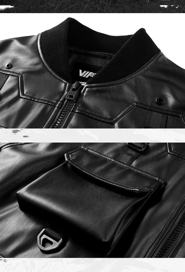 Leather Men’s Functional Work Coat
